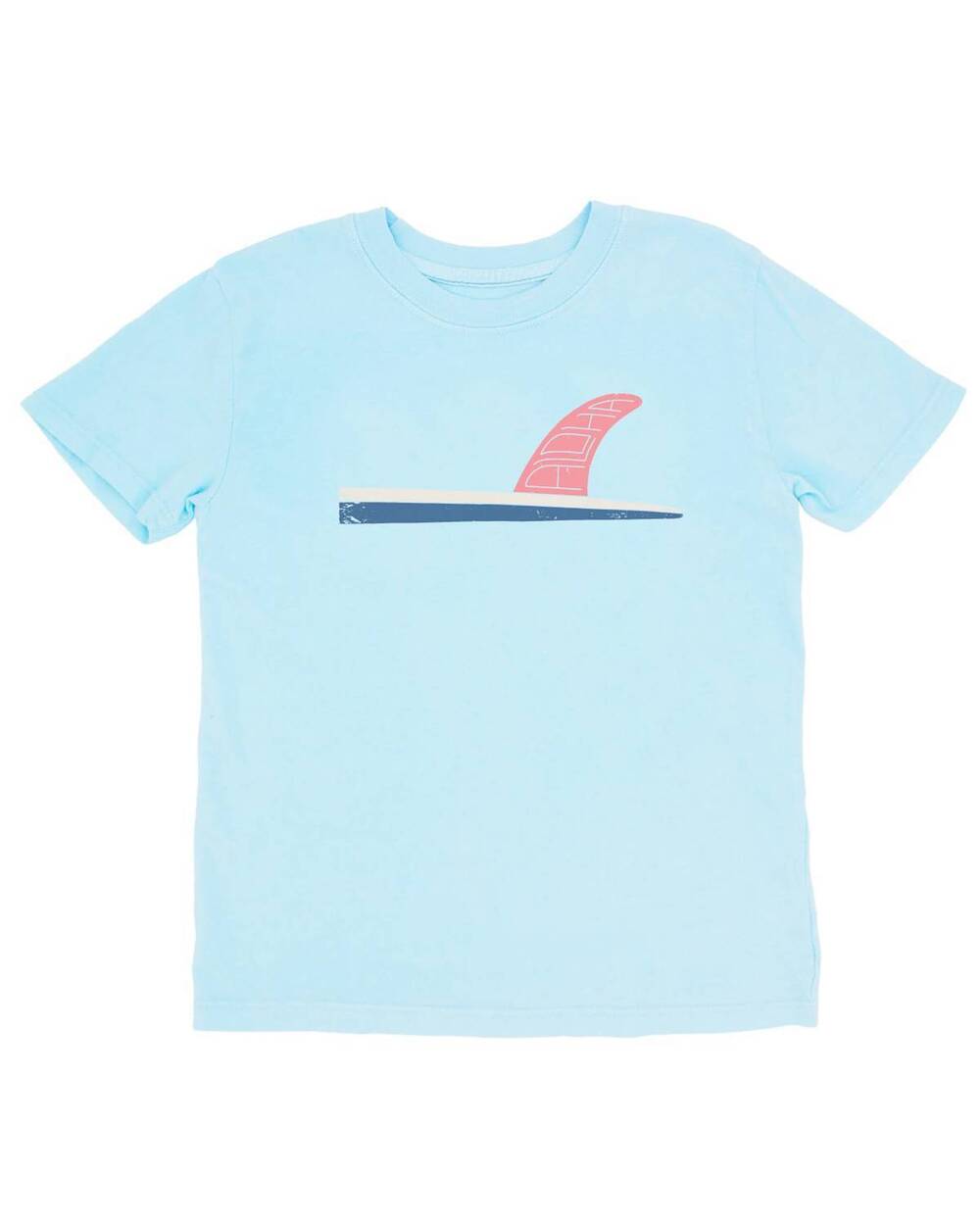 NEW FEATHER 4 ARROW kids' aloha fin vintage tee in crystal blue